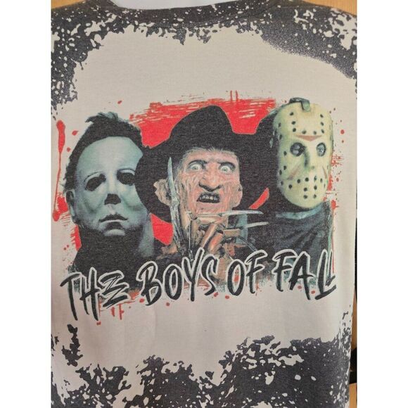 Boys Of Fall Halloween Horror movies Sweatshirt Jason Freddy Micheal Meyers - Picture 1 of 4